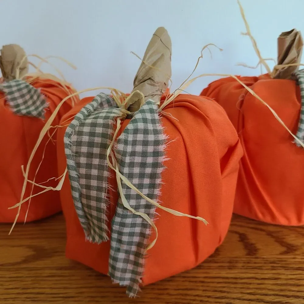 Fall Autumn Toilet Paper Roll Pumpkin Harvest Decoration Craft Set Of Three